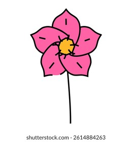 hellebore flower spring line icon vector. hellebore flower spring sign. isolated symbol illustration