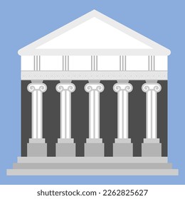 Hellenic style building vector illustration