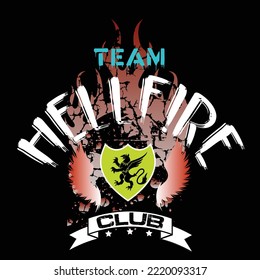 hellfire club slogan tee graphic typography for print t shirt illustration vector art vintage
