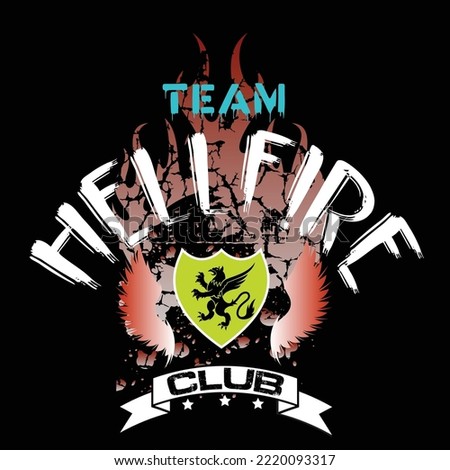 hellfire club slogan tee graphic typography for print t shirt illustration vector art vintage