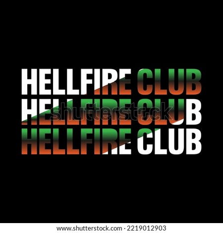 hellfire club text lettering,images stylish design