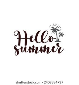 Helli summer typography tshirt design