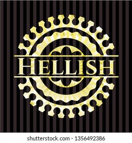 Hellish golden emblem