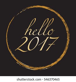 Hello 2017 - Happy New Year Vector Illustration