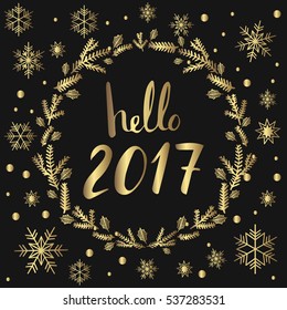 hello 2017 New Year 