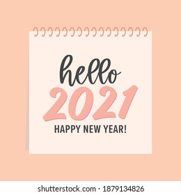 Hello 2021. Hi 2020, Happy New Year, Happy New Year, New Year Background, Funny Illustration, Vector Background