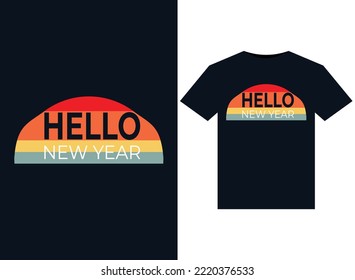 hello 2022 illustrations for print-ready T-Shirts design