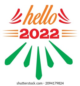 hello 2022 T-shirt  Design EPS 