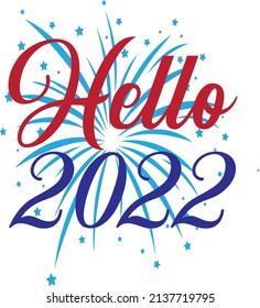 hello 2022 t-shirt design vector file