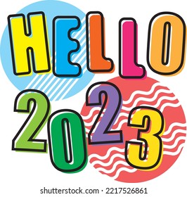 Hello 2023 Logo-Grafikdesign