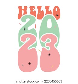 Hello 2023 new year design