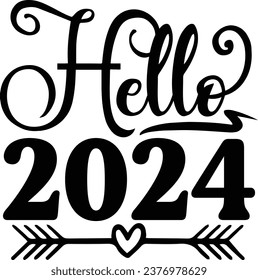 Hello 2024, New year design