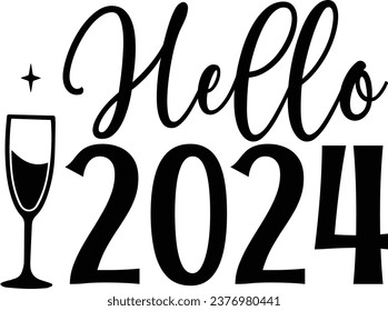 Hello 2024, New year design
