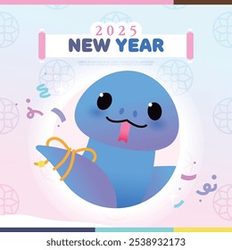 Hola 2025, el personaje de la serpiente azul de Eulsa