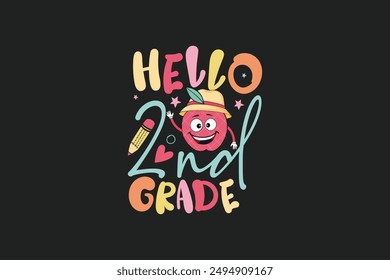 Hola diseño de camiseta de 2do grado