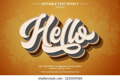 Hello 3D editable text effect template