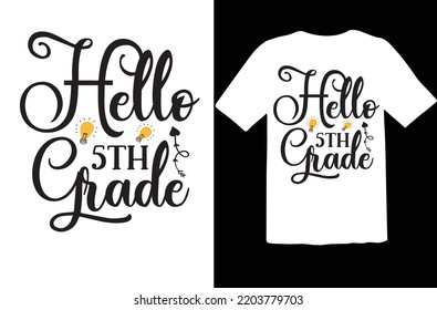 Hello 5th Grade Svg Design