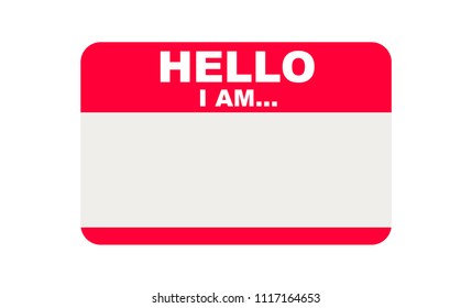 Hello, I am..., Sticker Vector