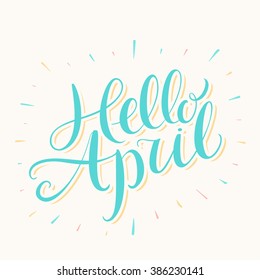 Hello April banner.