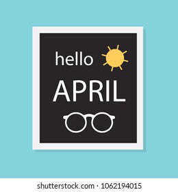 hello april concept- vector illustration
