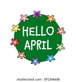 Hello April Lettering