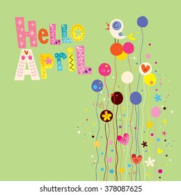 Hello april spring card