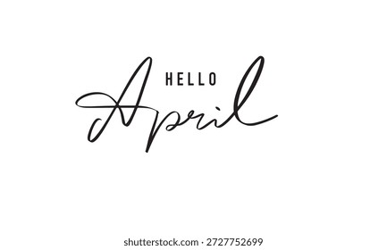 Hallo april text font Kalligrafie Hand geschrieben Schrift Schrift schwarz Farbe Objekt Symbol hello april Monat Frühling Saison natürliche Flora hello april Nachricht Ostern Tag Ei Hase hallo april Sommer Zeit 