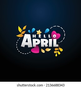 Hallo April Vectorbanner-Design