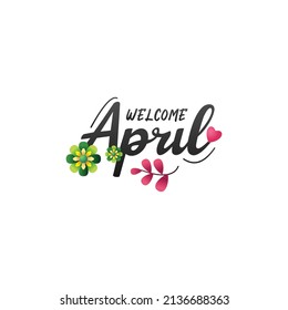 Hello April Vector Banner Design