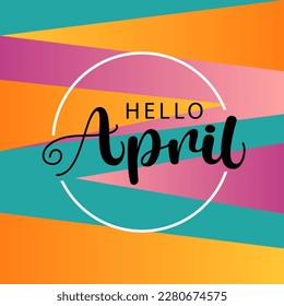 Hallo April. Begrüßungsapril. Handschrift.