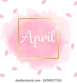 Hello April. Welcome april. Hello april with spring season background vector.