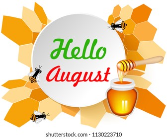 Hello August banner
