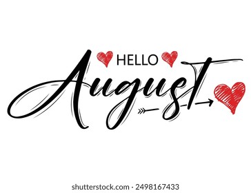 Hallo August Handschrift. Poster, Postkarte, Grußkarte.