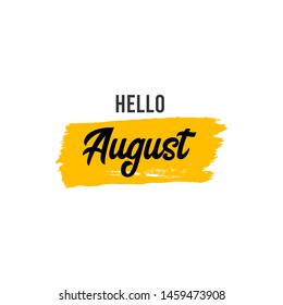 Hello August Vector Template Design Banner Stock Vector (Royalty Free ...