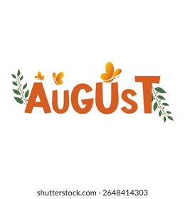 Olá agosto. bem-vindo agosto ilustrações vetoriais. verão vetor.