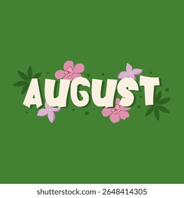 Olá agosto. bem-vindo agosto ilustrações vetoriais. verão vetor.