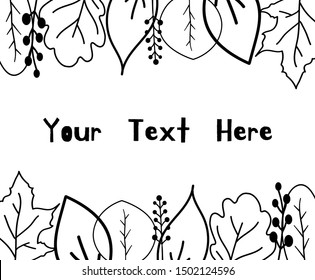 Hello autum. Vector illustration on white background.Eps10