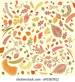 Hello, Autumn. Autumnal abstract illustration