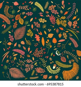 Hello, Autumn. Autumnal abstract illustration