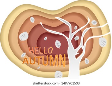 Hello Autumn Background, available for poster,background, and wallpaper. - Vektor