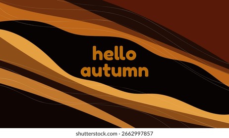 HOLA FONDO DE OTOÑO BRILLANTE ABSTRACTAS FORMA DIBUJADA A MANO PLANO NARANJA MARRÓN COLORIDO VECTOR DE DISEÑO. DIOS PARA EL VOLANTE, ANUNCIOS, IMPRIMIR, SITIO WEB, FONDO DE PANTALLA, DISEÑO DE LA CUBIERTA, TARJETA DE FELICITACIÓN