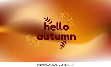 HELLO HERBST HINTERGRUND HELL ABSTRAKT HANDGEZEICHNET FORM VERLAUF ORANGEFARBENE BUNTE DESIGN VEKTOR. GOTT FÜR FLYER, BANNER, DRUCK, WEBSITE, TAPETE, DECKELDESIGN, GRUSSKARTE