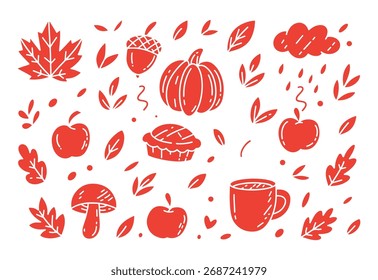 Hello autumn. Autumn background with fall leaves