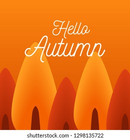 Hello Autumn Background Illustration