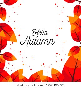 Hello Autumn Background Illustration