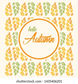 Hello Autumn Background illustration design