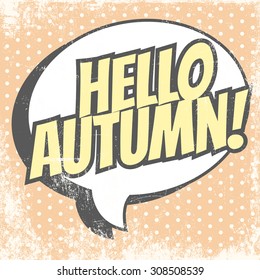 hello autumn background, illustration in vector format