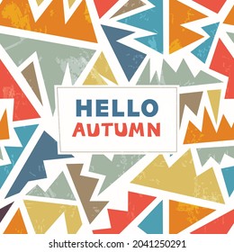 Hello autumn background. Vector illustration