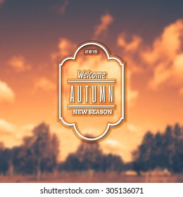 Hello Autumn badges logos and labels can be used to design packages of goods during autumn sales