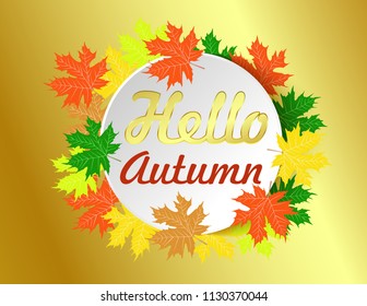 Hello autumn banner
